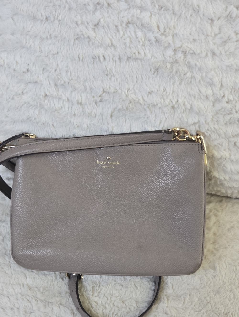 kate spade gray crossbody with colorful bird painting - Picture 2 of 8